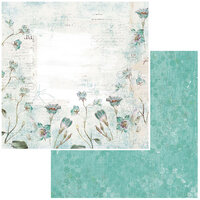49 and Market - Vintage Artistry In Teal Collection - 12 x 12 Double Sided Paper - Whisper