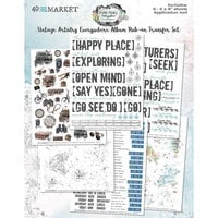 49 and Market - Vintage Artistry Everywhere Collection - 6 x 8 Rub-On Transfers Set