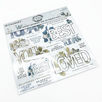 49 and Market - Vintage Artistry Serenity Collection - 12 x 12 Rub-On Transfers - Sentiments