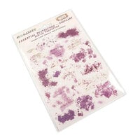 49 and Market - Vintage Bits Collection - 6 x 8 Rub-On Transfers - Essential Textblends - Eggplant