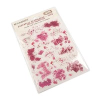 49 and Market - Vintage Bits Collection - 6 x 8 Rub-On Transfers - Essential Textblends - Plum