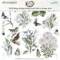 49 and Market - Vintage Artistry Moonlit Garden Collection - 12 x 12 Rub-On Transfers - Classic
