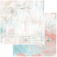 49 and Market - Vintage Artistry Beached Collection - 12 x 12 Double Sided Paper - Cartography