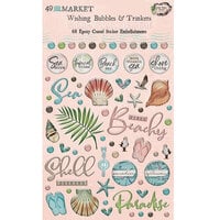 49 and Market - Vintage Artistry Beached Collection - Epoxy Stickers - Wishing Bubbles and Trinkets