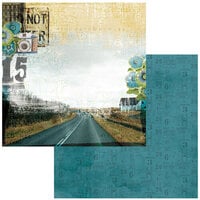49 and Market - Wherever Collection - 12 x 12 Double Sided Paper - Just Drive