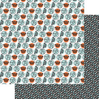 Fancy Pants Designs - Halloween - Howl Collection - 12 x 12 Double Sided Paper - Trick or Treat