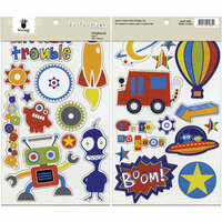 Fancy Pants Designs - To the Moon Collection - Chipboard Stickers - Shapes