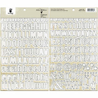 Fancy Pants Designs - Artist Edition Collection - Chipboard Stickers - Alphabet - White