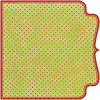 Fancy Pants Designs - Frosted Collection - Christmas - 12 x 12 Die Cut Paper - Red and Green Half Bracket , CLEARANCE