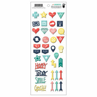 Fancy Pants Designs - Happy Place Collection - Puffy Stickers - Mixed Shapes