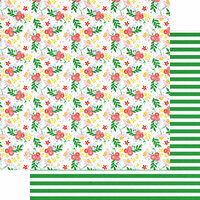 Fancy Pants Designs - The Bright Side Collection - 12 x 12 Double Sided Paper - Coming Up Roses