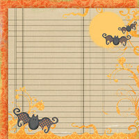 Fancy Pants Designs - Trick or Treat Collection - Halloween - 12 x 12 Double Sided Paper - Flying Bats