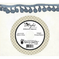Fancy Pants Designs - Delight Collection - Ball Trim Ribbon - 25 Yards - Blue