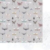 Fancy Pants Designs - Frosted Forest Collection - 12 x 12 Double Sided Paper - Winter Moths