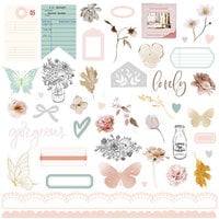 Fancy Pants Designs - Pink Meadows Collection - 12 x 12 Sticker Sheet