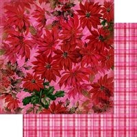 Fancy Pants Designs - Fruitcake And Tinsel Collection - 12 x 12 Double Sided Paper - Perfect Poinsettia