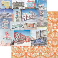 Fancy Pants Designs - Beachside Boardwalk Collection - 12 x 12 Double Sided Paper - Signs Point To Yes