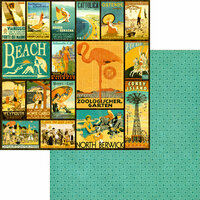 Graphic 45 - On the Boardwalk Collection - 12 x 12 Double Sided Paper - High Style Holiday