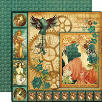 Graphic 45 - Steampunk Debutante Collection - 12 x 12 Double Sided Paper - Steampunk Debutante