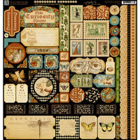 Graphic 45 - Olde Curiosity Shoppe Collection - 12 x 12 Cardstock Stickers
