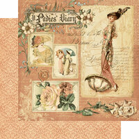 Graphic 45 - Ladies' Diary Collection - 12 x 12 Double Sided Paper - A Ladies' Diary