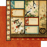 Graphic 45 - Bird Song Collection - 12 x 12 Double Sided Paper - Tranquility