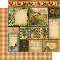 Graphic 45 - French Country Collection - 12 x 12 Double Sided Paper - Bon Appetit