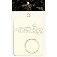 Graphic 45 - Staples Collection - Regular Tag Album - Ivory