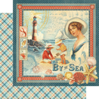 Graphic 45 - By the Sea Collection - 12 x 12 Double Sided Paper - By the Sea