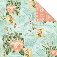 Graphic 45 - Time to Flourish Collection - 12 x 12 Double Sided Paper - June Flourish