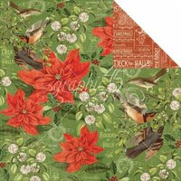 Graphic 45 - Time to Flourish Collection - 12 x 12 Double Sided Paper - December Flourish