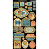 Graphic 45 - Worlds Fair Collection - Die Cut Chipboard Tags - One