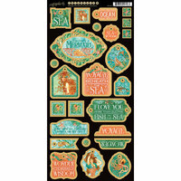 Graphic 45 - Voyage Beneath the Sea Collection - Die Cut Chipboard Tags - One