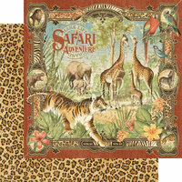 Graphic 45 - Safari Adventure Collection - 12 x 12 Double Sided Paper - Safari Adventure