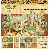 Graphic 45 - Safari Adventure Collection - 12 x 12 Paper Pad