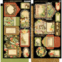 Graphic 45 - Safari Adventure Collection - Cardstock Tags and Pockets
