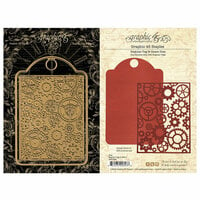 Graphic 45 - Staples Embellishments Collection - Metal Dies - Regular Tag and Gears