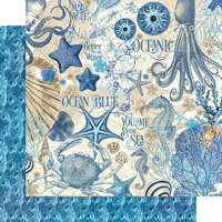 Graphic 45 - Ocean Blue Collection - 12 x 12 Double Sided Paper - Ocean Blue