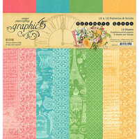 Graphic 45 - Ephemera Queen Collection - 12 x 12 Patterns and Solids Paper Pad