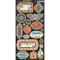 Graphic 45 - Catch Of The Day Collection - Chipboard Embellishments