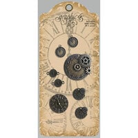 Graphic 45 - Staples Embellishments Collection - Decorative Metal Clocks