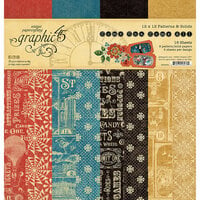 Graphic 45 - Come One, Come All! Collection - 12 x 12 Solids and Patterns Pack