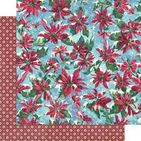 Graphic 45 - Let It Snow Collection - Christmas - 12 x 12 Double Sided Paper - Poinsettia Parade