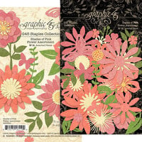 Graphic 45 - Staples Embellishments Collection - Flower Assortment - Shades of Pink