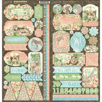 Graphic 45 - Wild and Free Collection - Cardstock Stickers