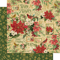 Graphic 45 - Warm Wishes Collection - 12 x 12 Double Sided Paper - Peace and Plenty