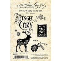 Graphic 45 - Let's Get Cozy Collection - Clear Photopolymer Stamps
