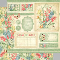 Graphic 45 - Flower Market Collection - 12 x 12 Double Sided Paper - July