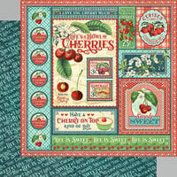Graphic 45 - Life's A Bowl Of Cherries Collection - 12 x 12 Double Sided Paper - Life's A Bowl Of Cherries