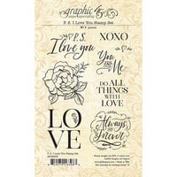 Graphic 45 - PS I Love You Collection - Clear Photopolymer Stamps